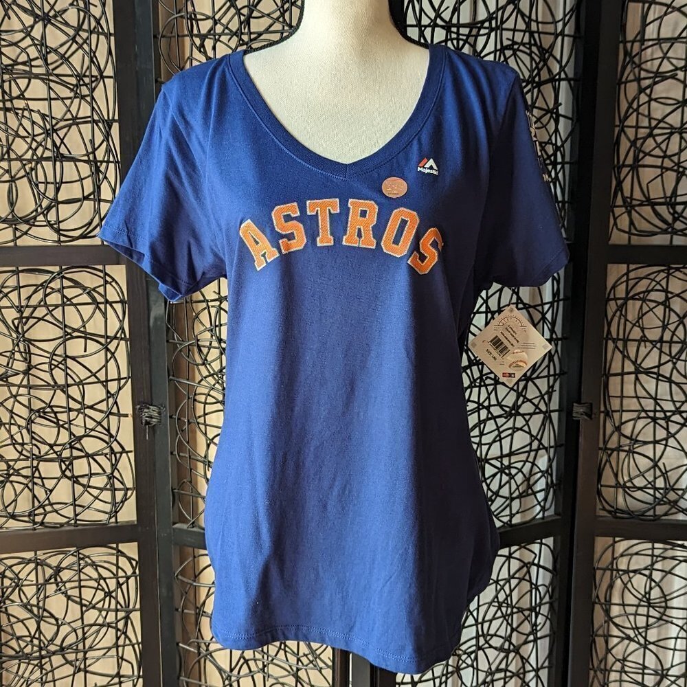 Majestic Fan Fashion Size Large Tshirt Astros World Series Champions 201…